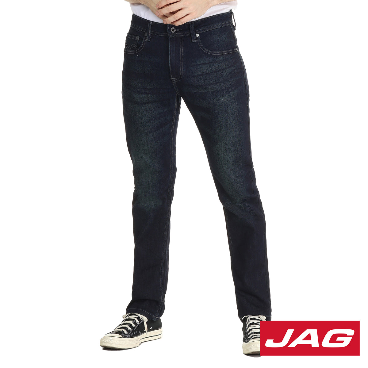 Jag Men's Low Lean Jeans in Thunderstorm