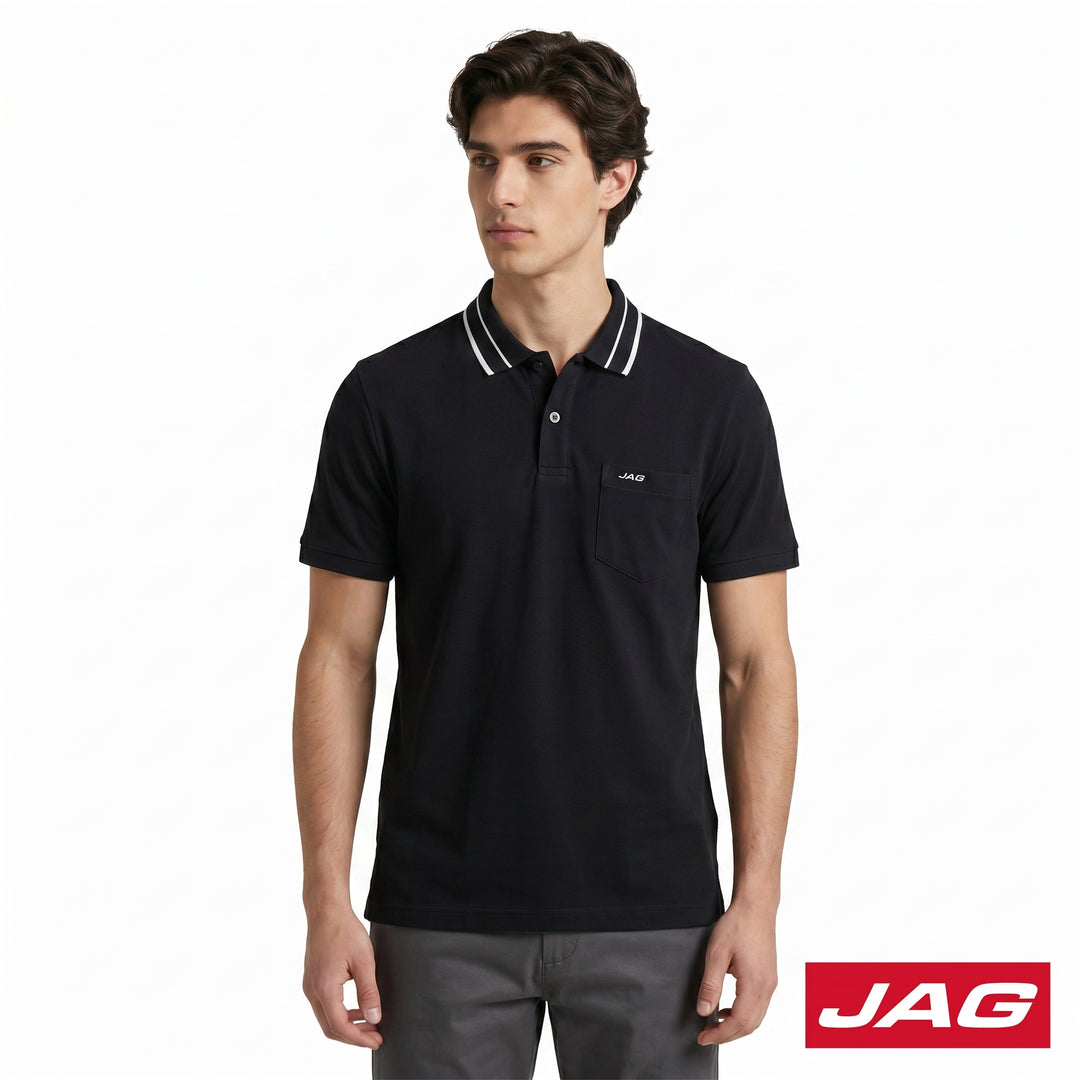 Jag Men's American Vintage Short Sleeve Polo Shirt 91PJ3000