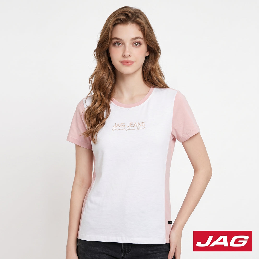 Jag Ladies Casual Roundneck Branded Graphic Print T-Shirt 83RV8000