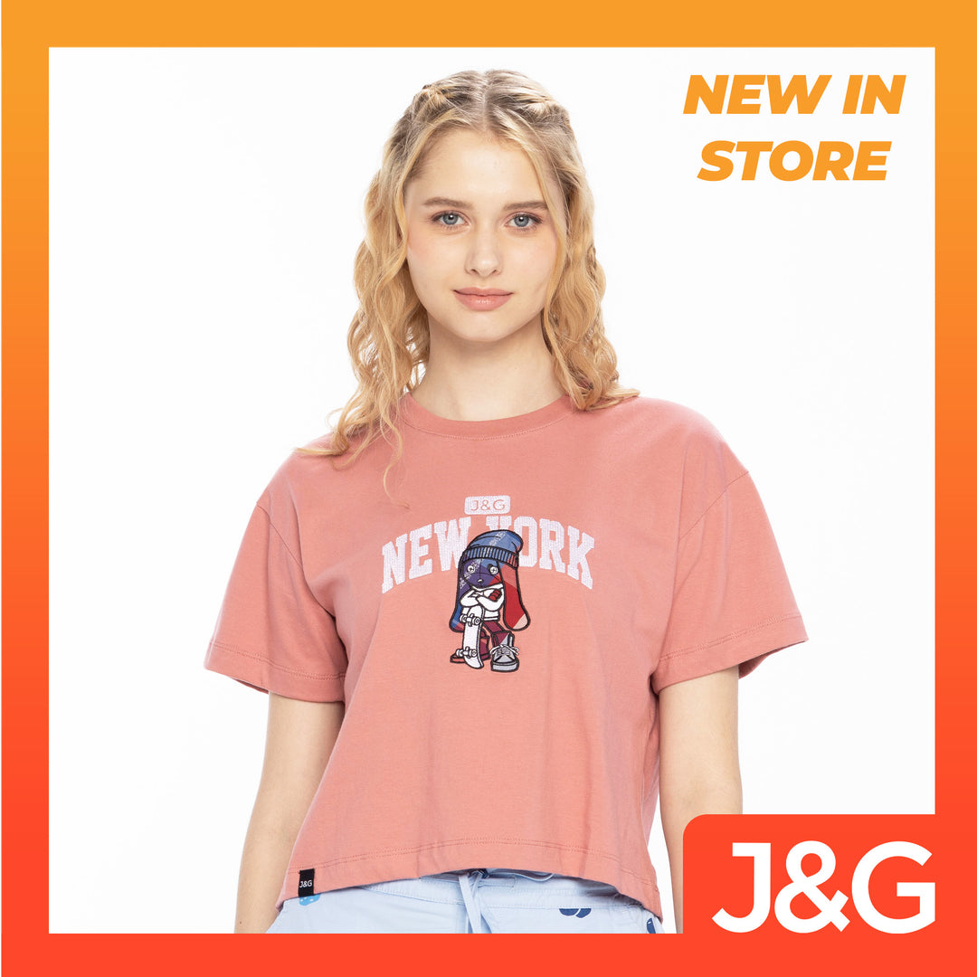 J&G Girl's Round Neck Applique