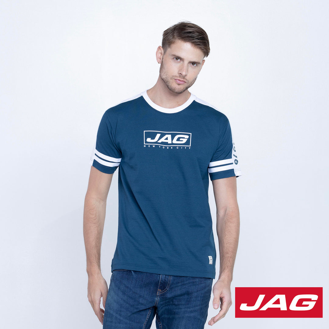 Jag Men's  Cut & Sew Logo Tee