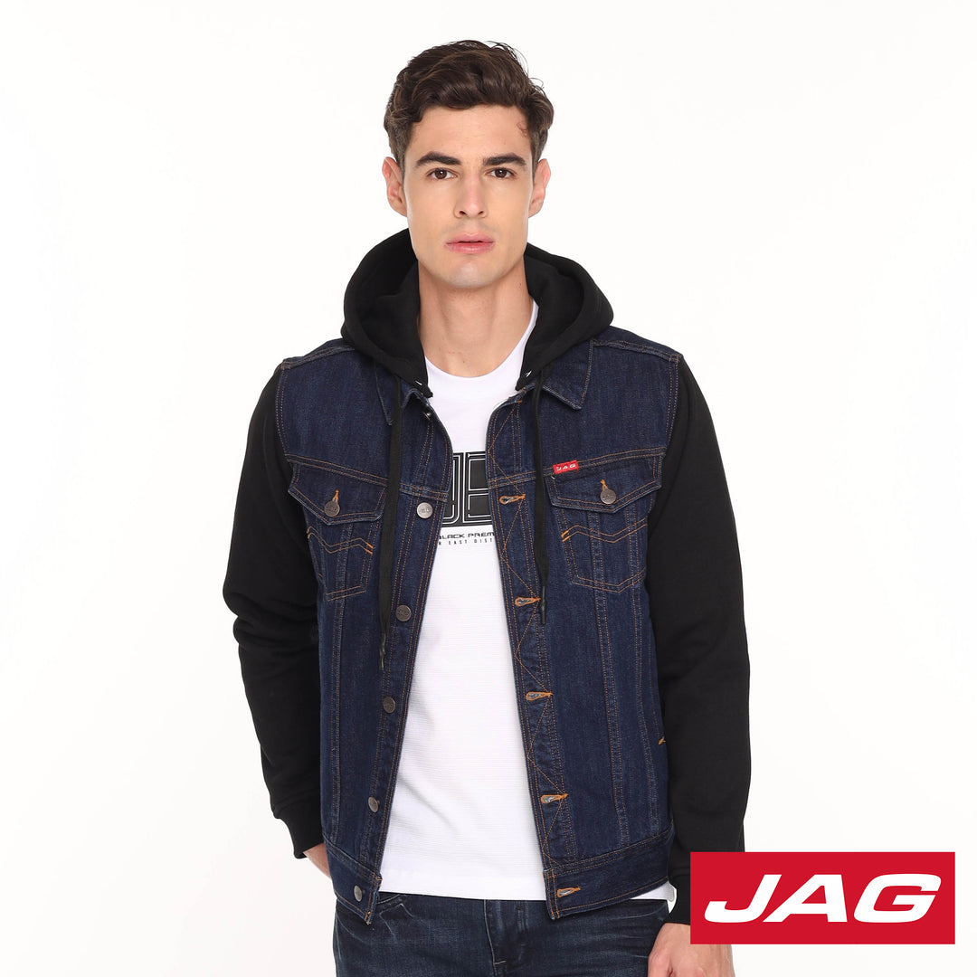 Jag Men's Moto Fit Chambray Jacket