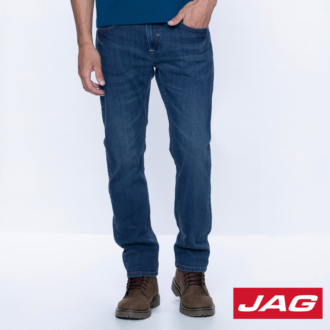 Jag Black Men's Tapered Jeans 28" Inseam in Night Cloud Wash