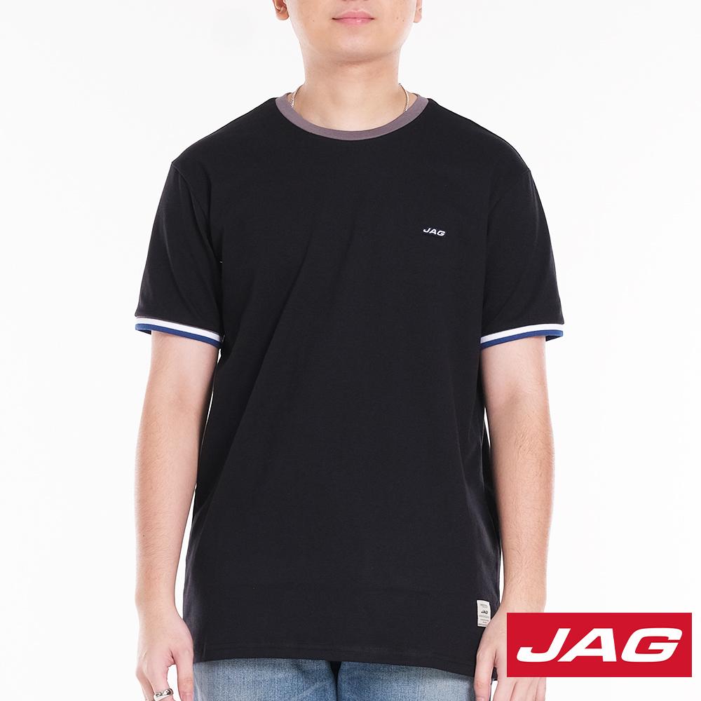 Jag Men's Basic Tee w/ Knitted Cuffs