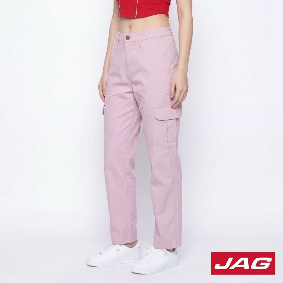 Jag Ladies Cargo Stylish Colored Trousers with Multi-Pockets 2C11014R