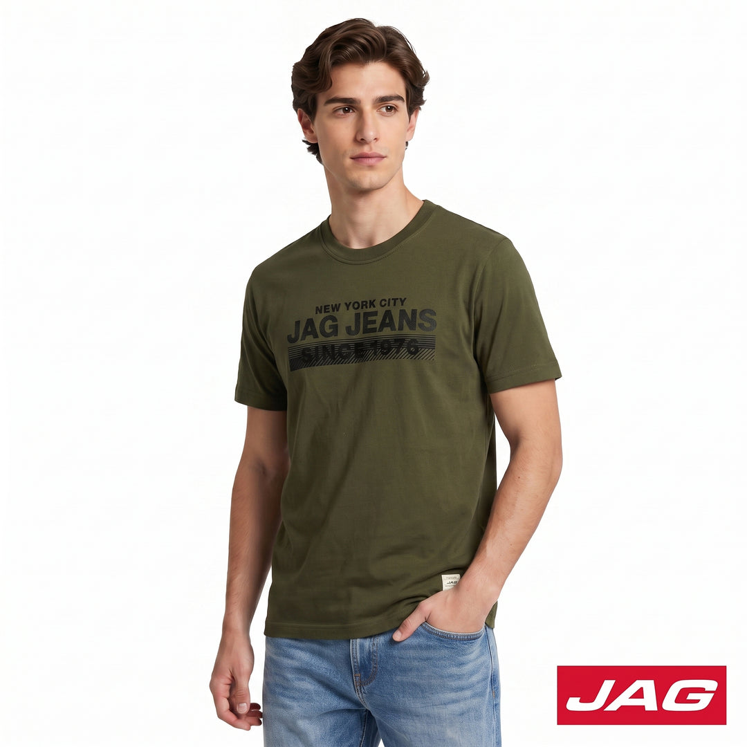 Jag Men’s Rugged Boxy Fit Roundneck Casual T‑Shirt 32RJ2001