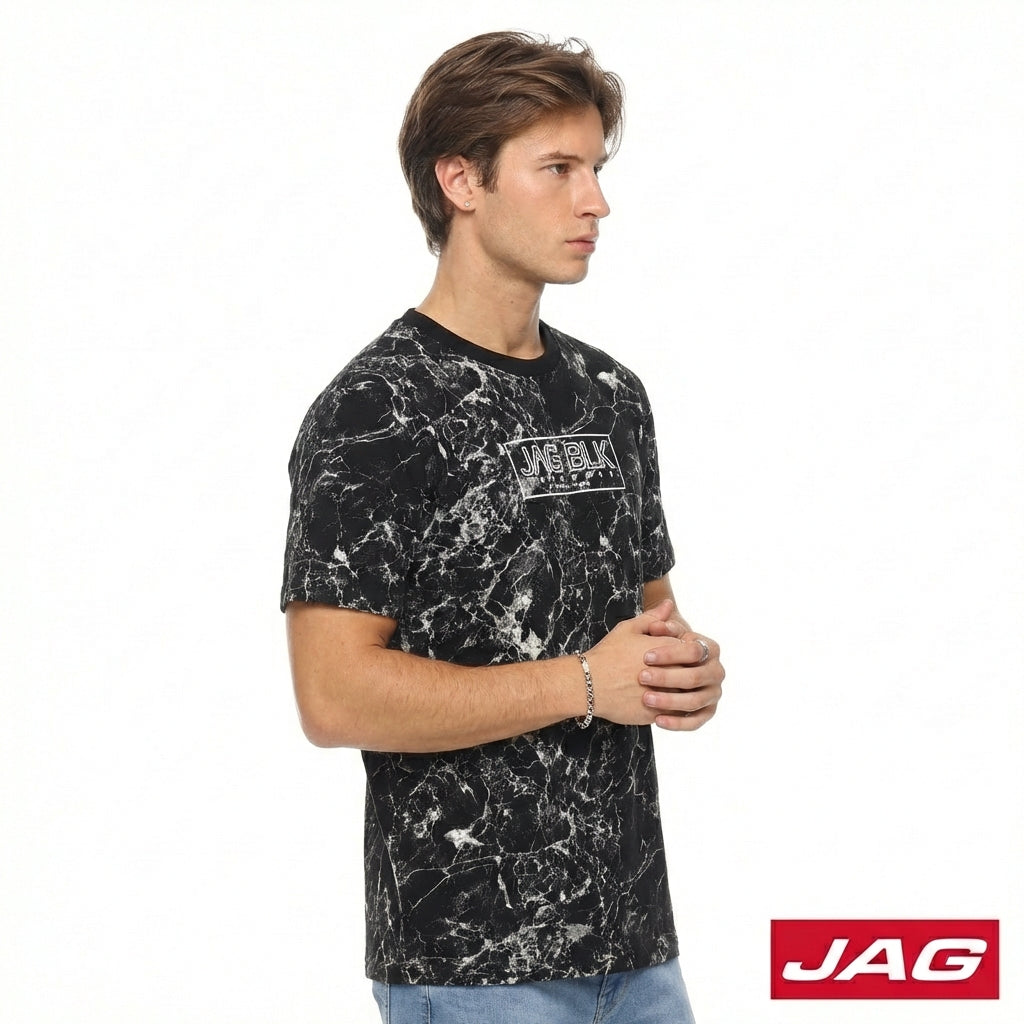 Jag Black Men's Round Neck Rugged Fit 30LP2001