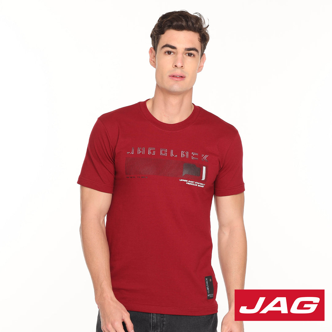 Jag Black Men's Round Neck Rugged Boxy 30KE2001