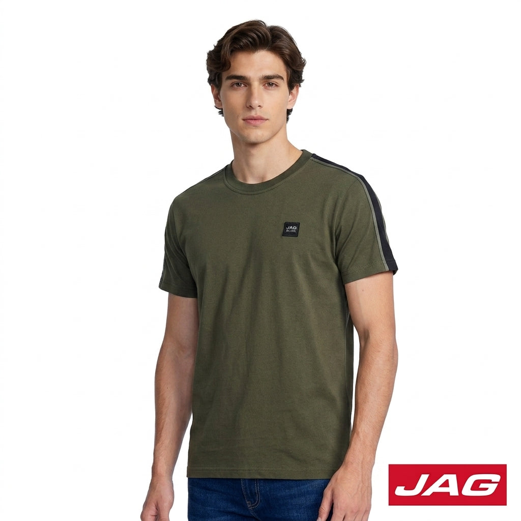 Jag Black Men’s Rugged Boxy Fit Roundneck T-Shirt 30LJ2001