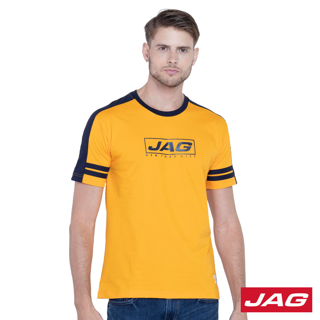 Jag Men's  Cut & Sew Logo Tee
