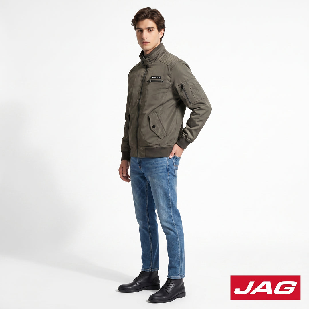 Jag Black Men’s Moto Fit Lightweight Bomber Jacket 57D9F000