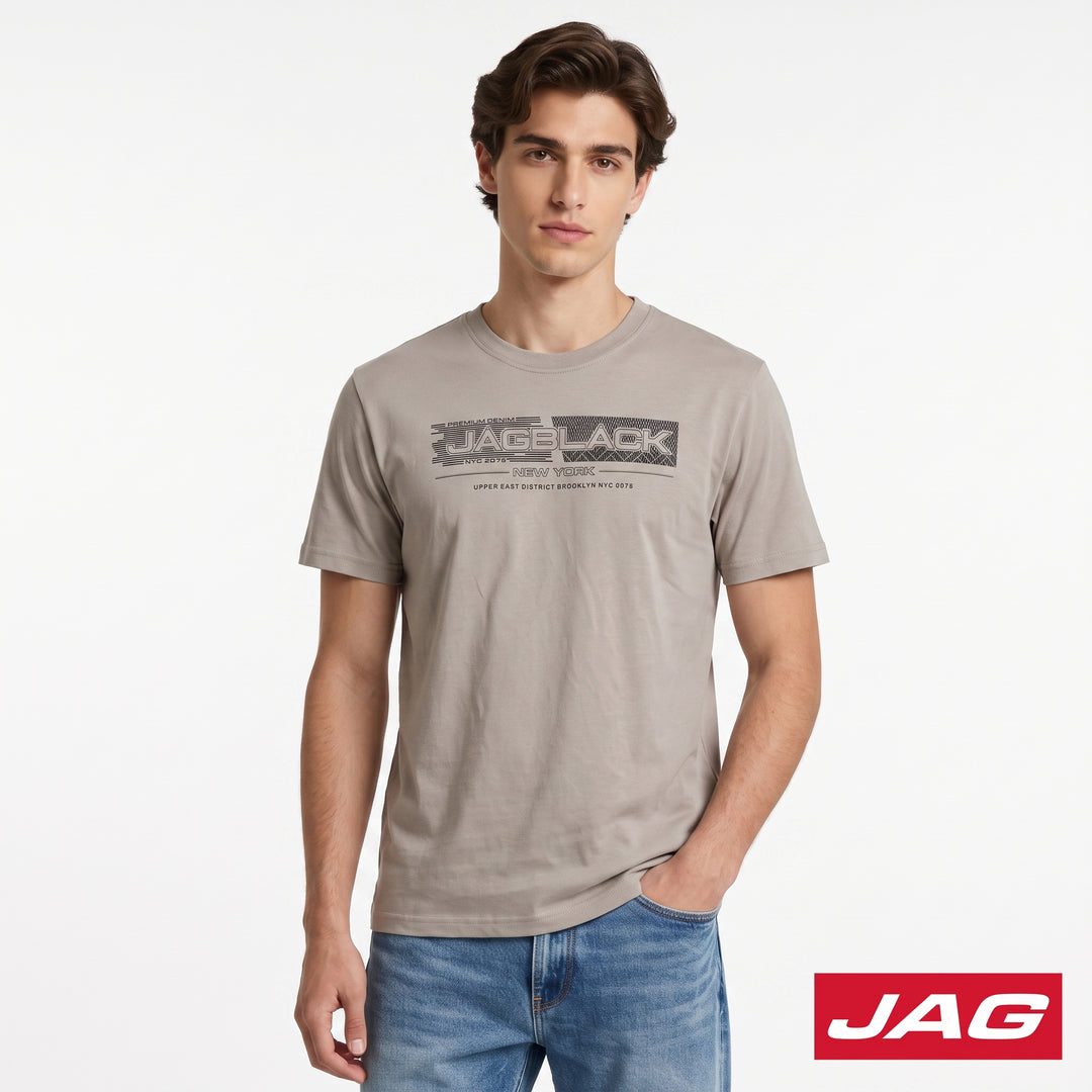Jag Black Men’s Rugged Boxy Fit Basic Roundneck T-Shirt 30MT2001