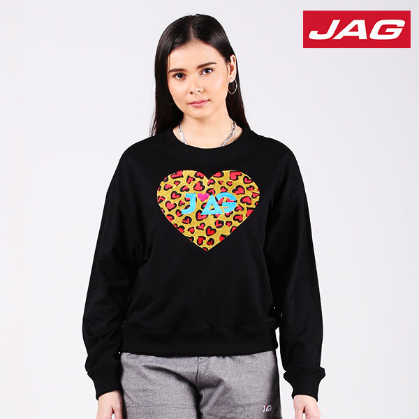 Jag Ladies Oversized Safari Heart Pullover