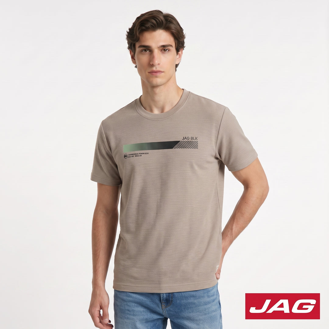 Jag Black Men’s Rugged Boxy Fit Roundneck T-Shirt 30L92001
