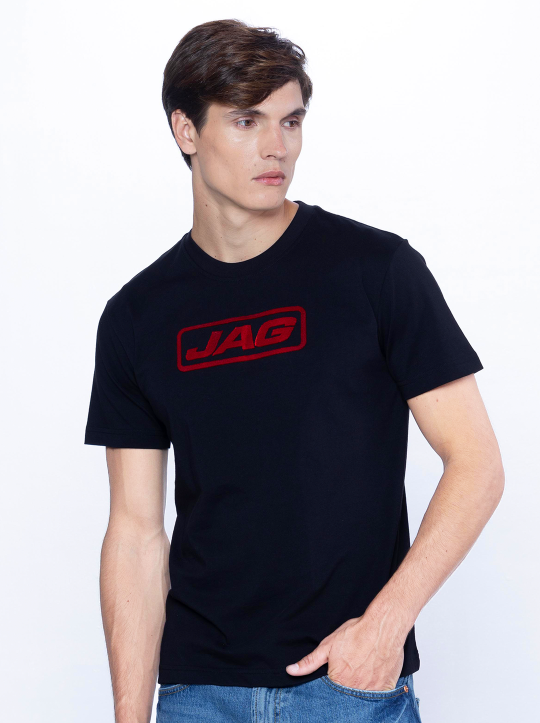 Jag Black Hardcore Collection Featuring Daniel Padilla - Chenille Embro Logo Tee