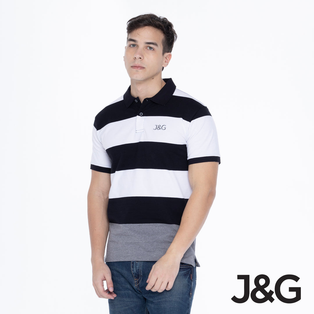 J&G Boy's Rugged Fit Striped Sportshirt