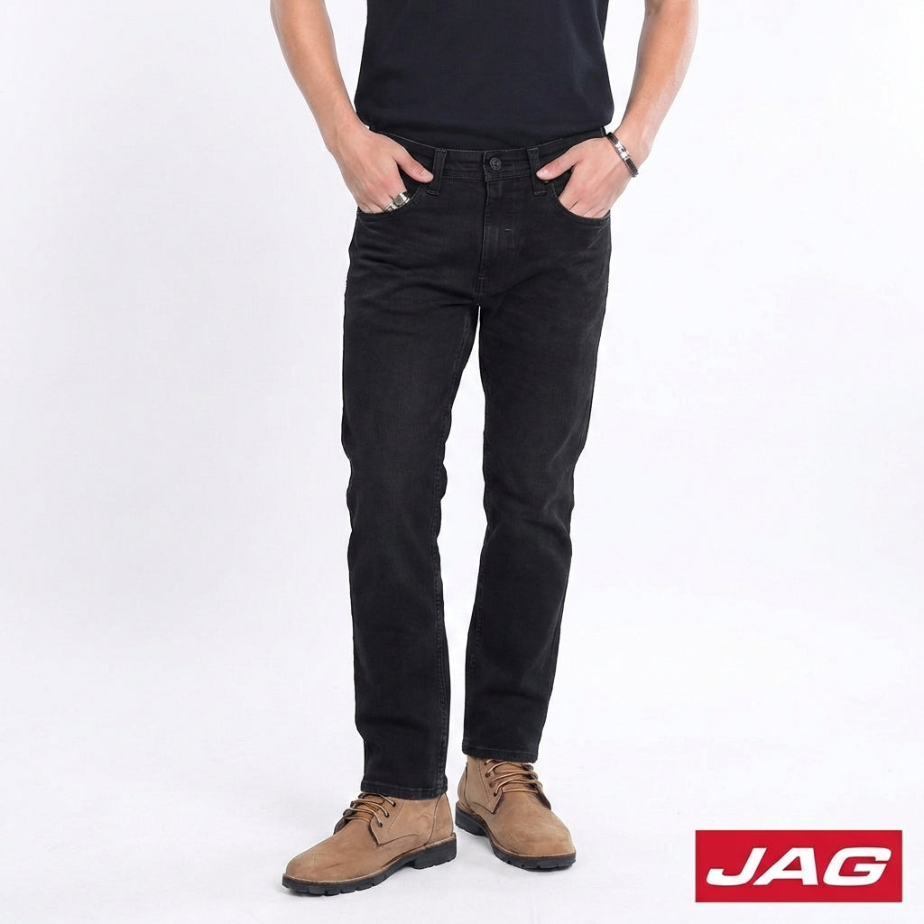 Jag Black Men's Classic Straight Cut Jeans 30" 192464H4
