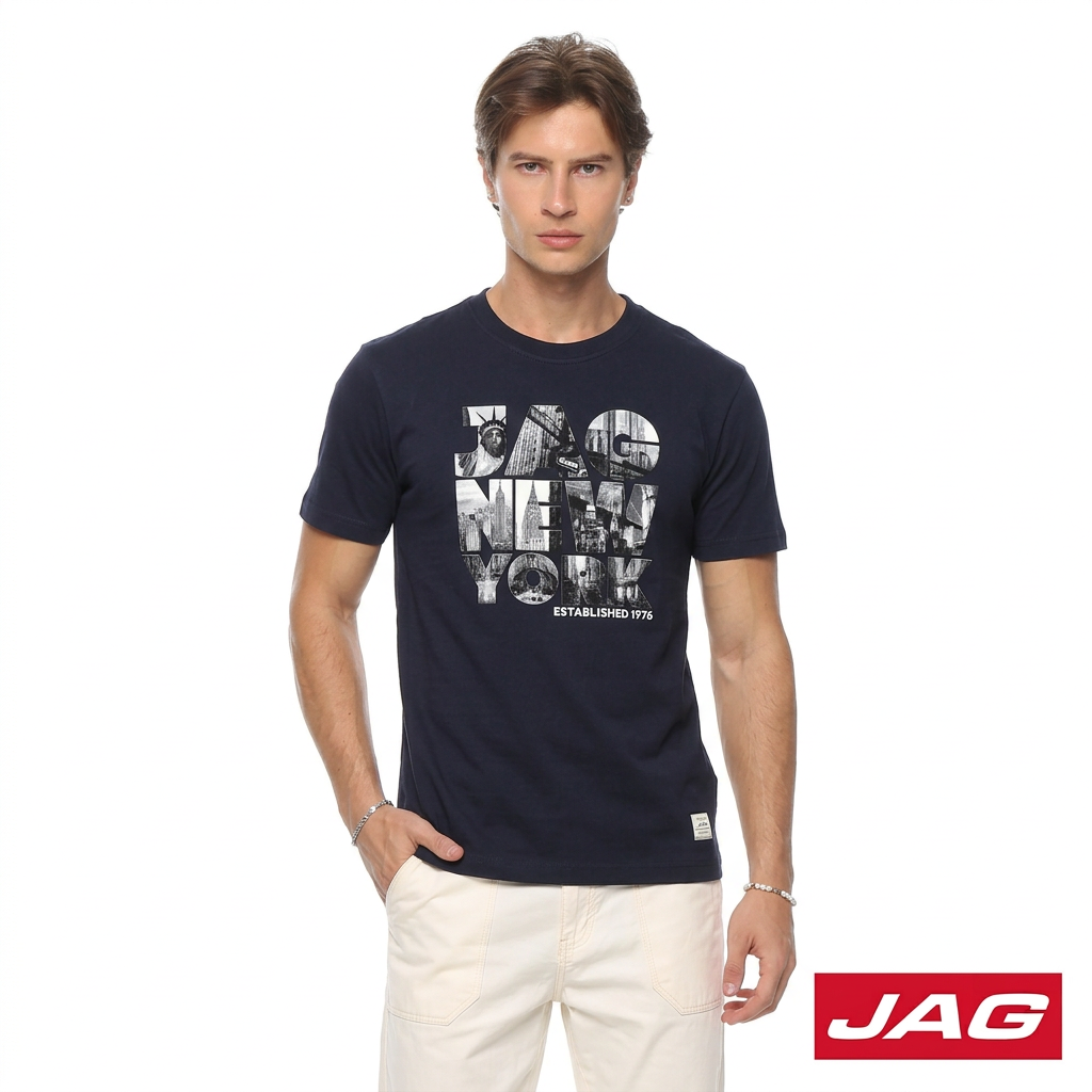 Jag Men's Round Neck Rugged Boxy Fit 33U92001