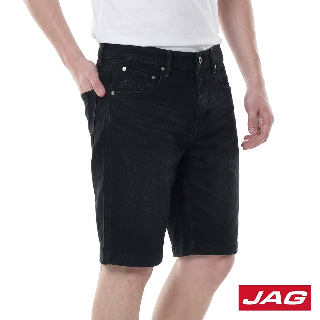 Jag Black Men’s Denim Shorts 11" Classic Fit 113264K9
