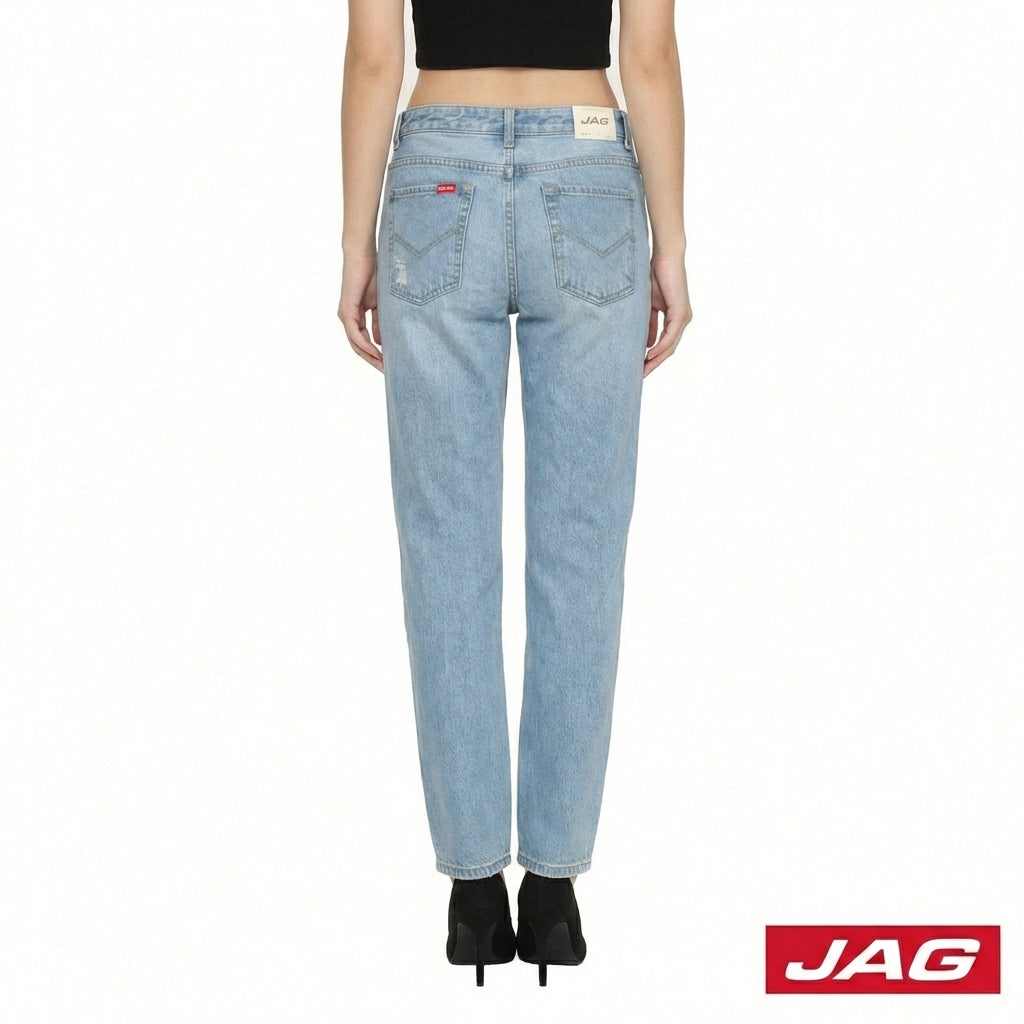 Jag Ladies Boyfriend Jeans Distressed Denim Pants 29035708