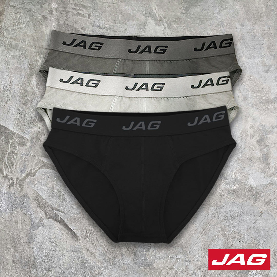 Jag Men's Hipster Brief 3 in 1 Pack Assorted 50AS3000