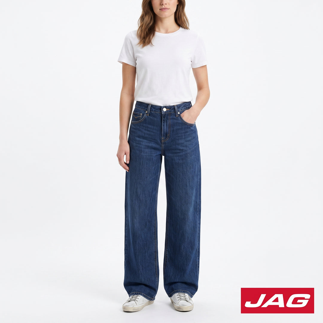 Jag Ladies Sexy Loose 21" Denim Jeans Original Fit High Waist Wide Leg 215622K5