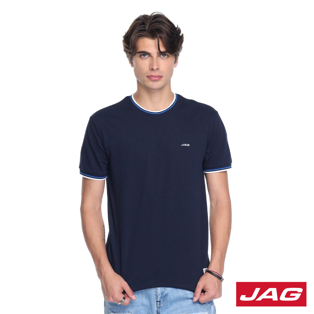 Jag  Men's Round Neck Special Rib & Cuffs Rugged Boxy Fit 31CN2001