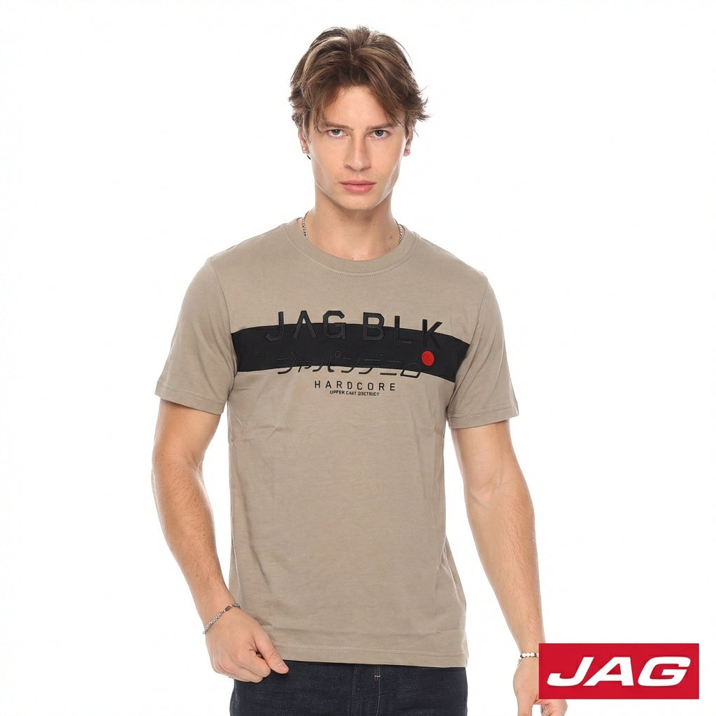 Jag Black Men's Round Neck Relaxed Fit 30L68000