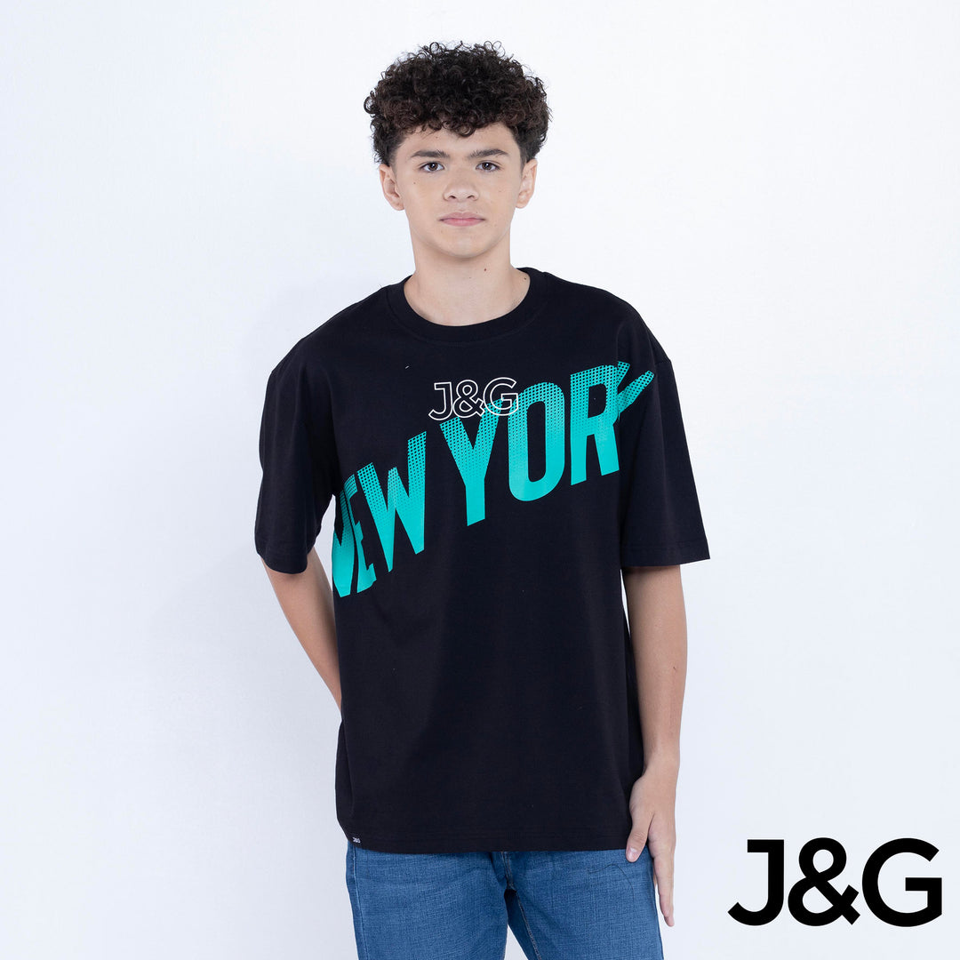 J&G Boy's Graphic Tee Oversized Fit