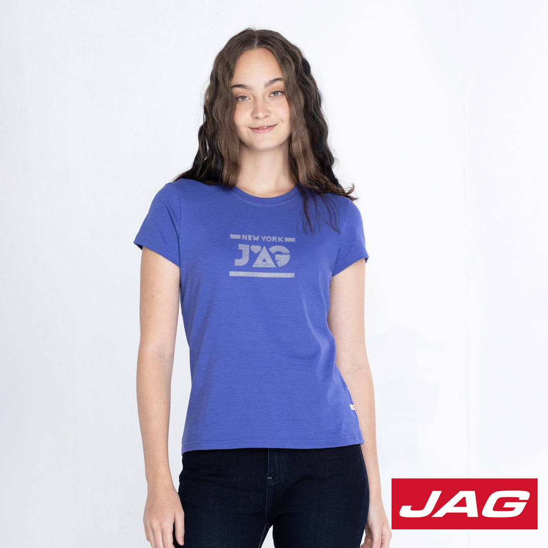 Jag Ladies NYC Relaxed Fit Logo Tee