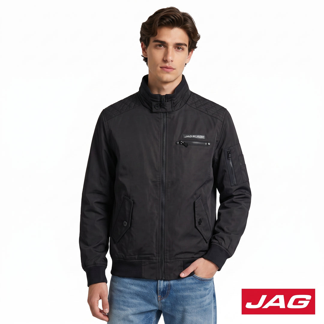 Jag Black Men’s Moto Fit Lightweight Bomber Jacket 57D9F000