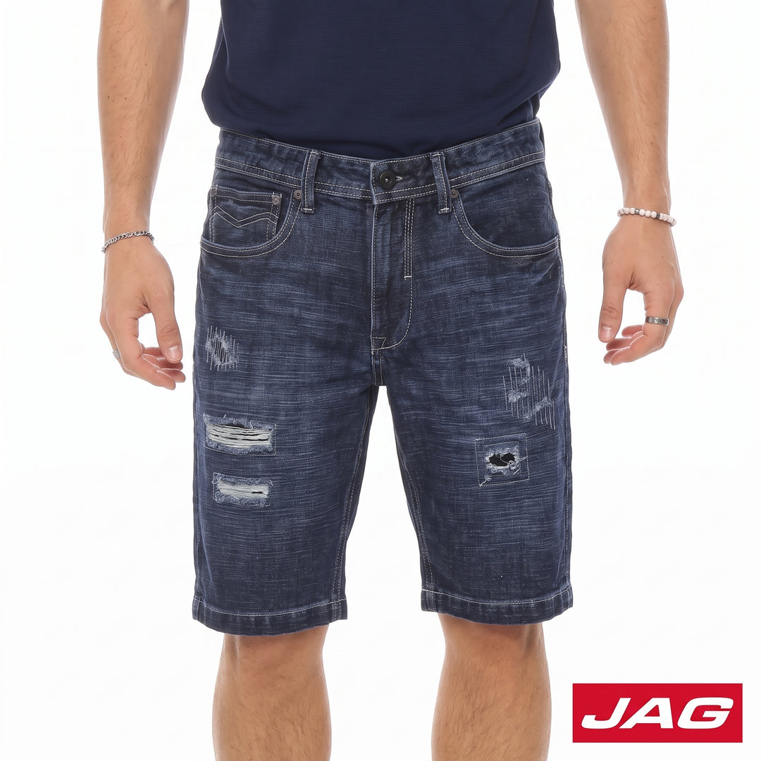 Jag Black Men’s Stressed Denim Shorts 11" Classic Casual Wear 113089F6