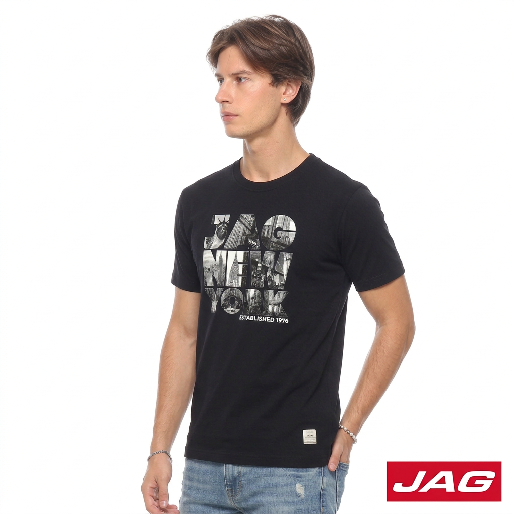 Jag Men's Round Neck Rugged Boxy Fit 33U92001