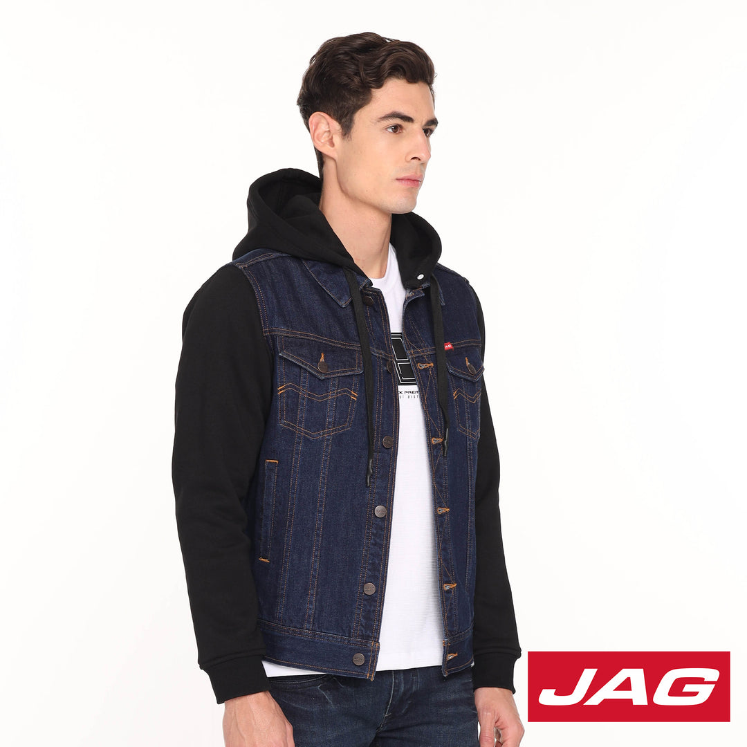 Jag Men's Moto Fit Chambray Jacket