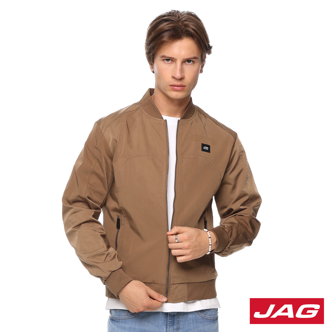 Jag Black Men's Moto Fit Bomber Jacket 57DDF000