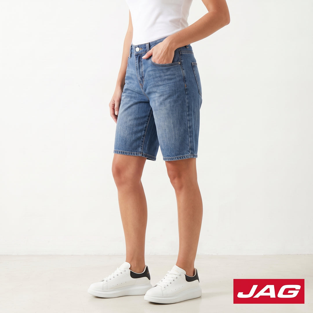 Jag Ladies High Waist Denim Jorts Trendy 11" Shorts 2B744188