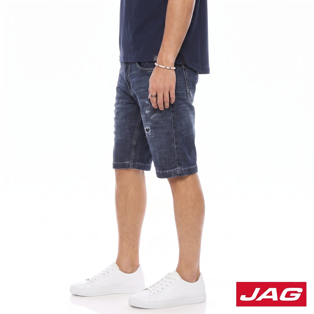 Jag Black Men’s Stressed Denim Shorts 11" Classic Casual Wear 113089F6