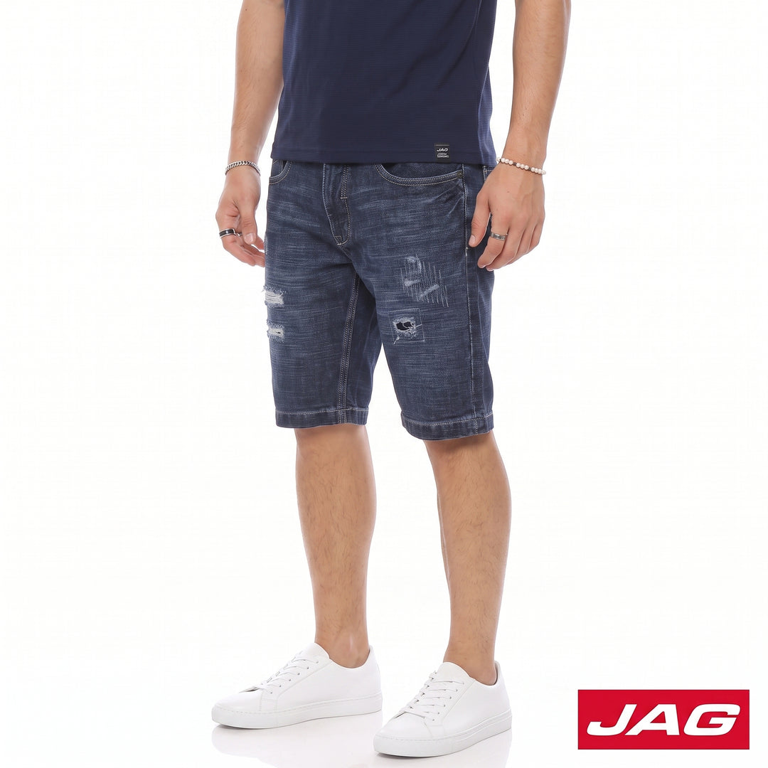Jag Black Men’s Stressed Denim Shorts 11" Classic Casual Wear 113089F6