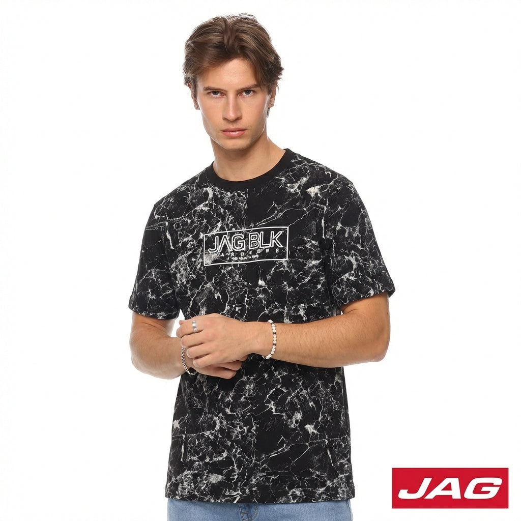 Jag Black Men's Round Neck Rugged Fit 30LP2001