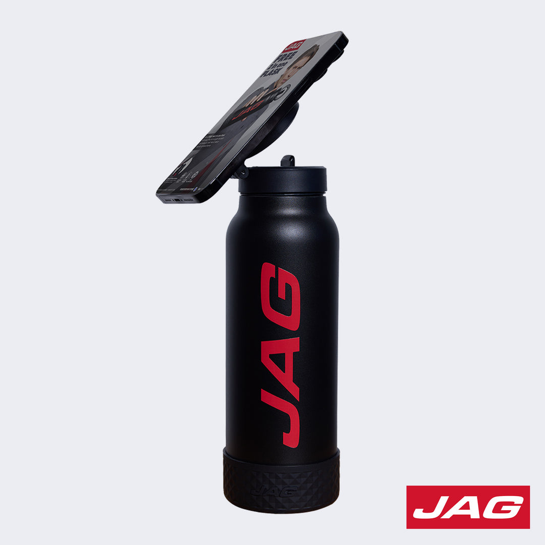 Jag 2-in-1 Magnetic Black Stainless Steel Flask – Branded Insulated Water Bottle 42A10000
