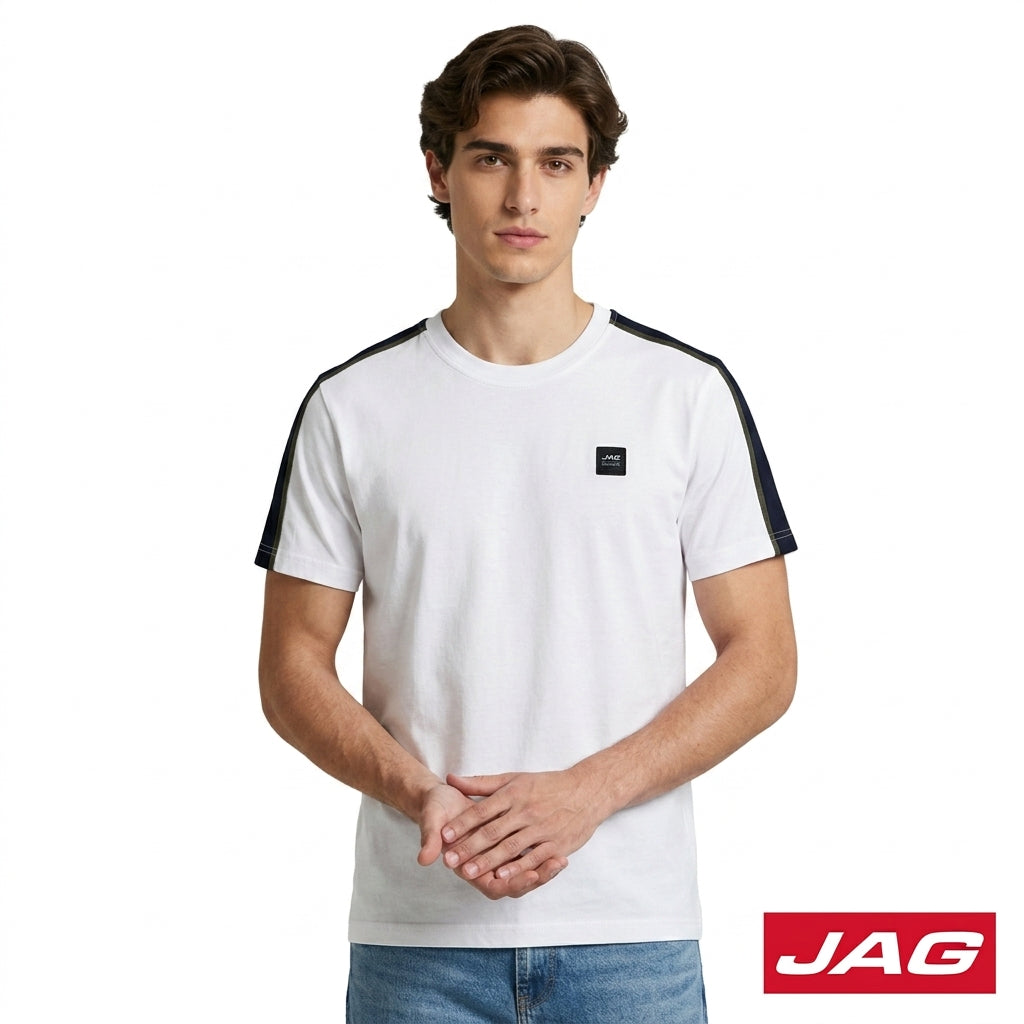Jag Black Men’s Rugged Boxy Fit Roundneck T-Shirt 30LJ2001