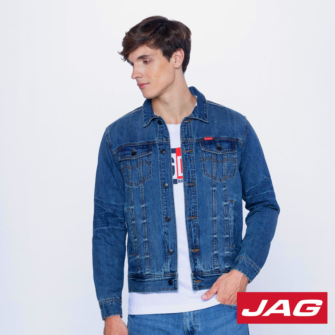 Jag Men's Denim Jacket in Dark Wash