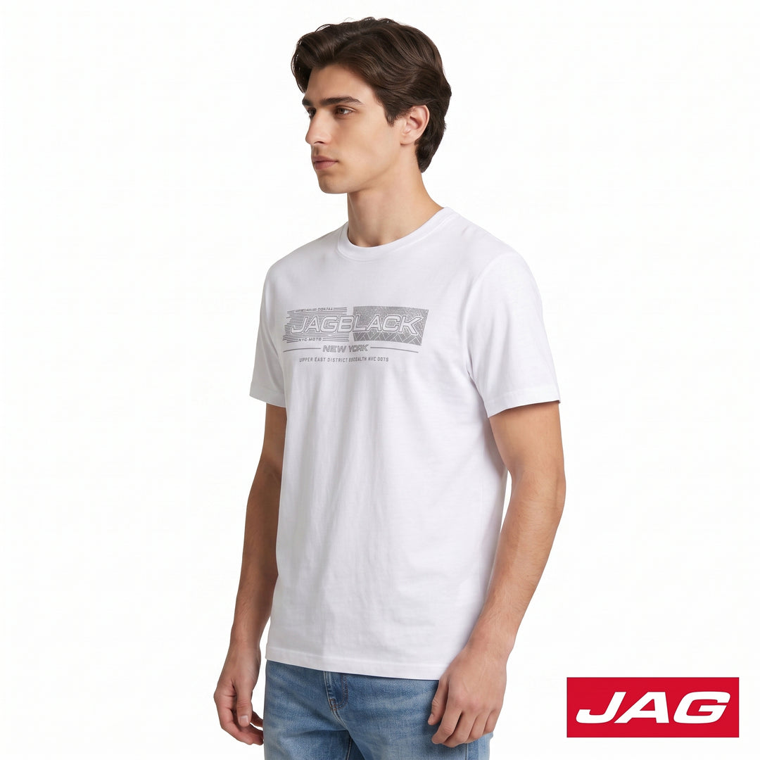 Jag Black Men’s Rugged Boxy Fit Basic Roundneck T-Shirt 30MT2001