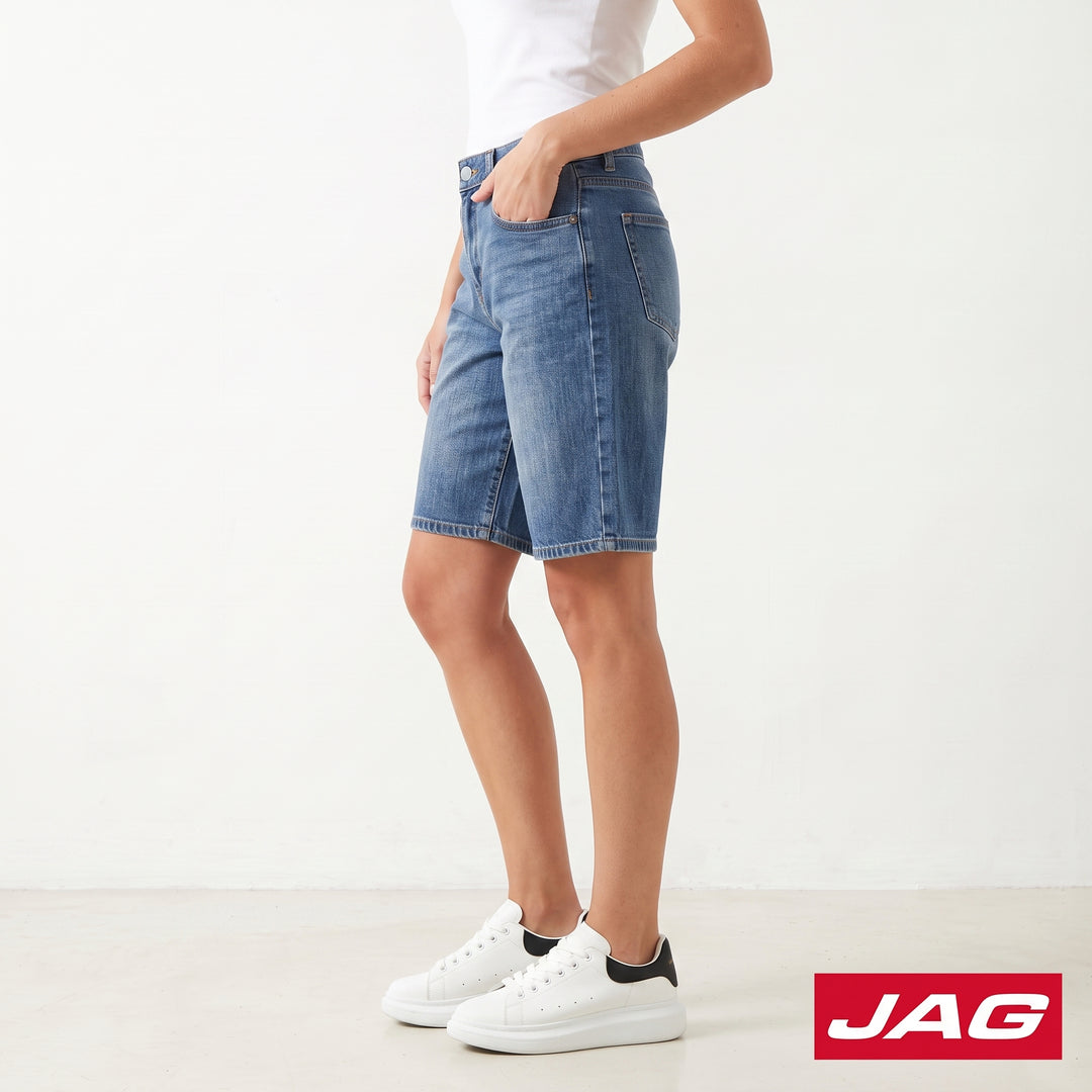 Jag Ladies High Waist Denim Jorts Trendy 11" Shorts 2B744188