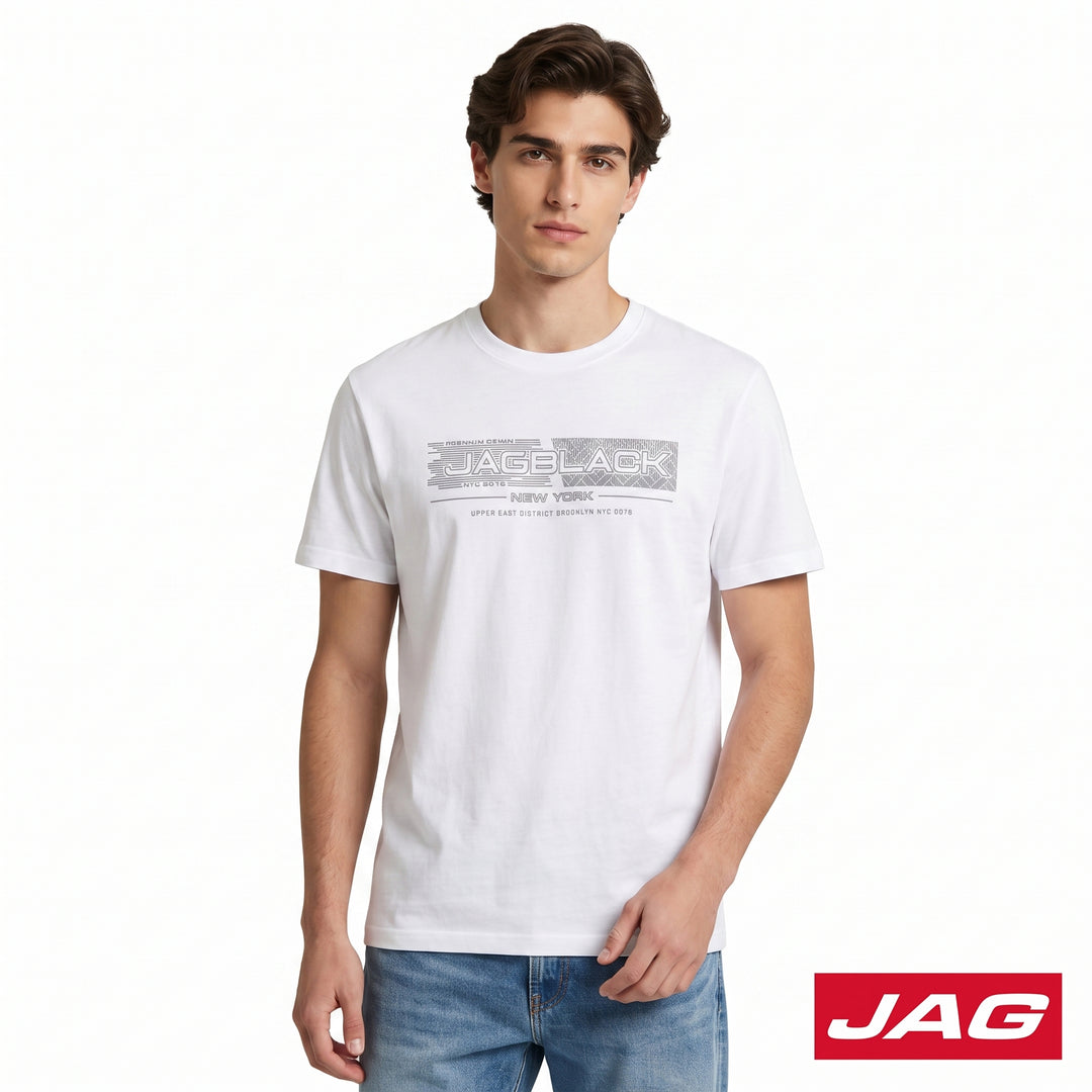 Jag Black Men’s Rugged Boxy Fit Basic Roundneck T-Shirt 30MT2001