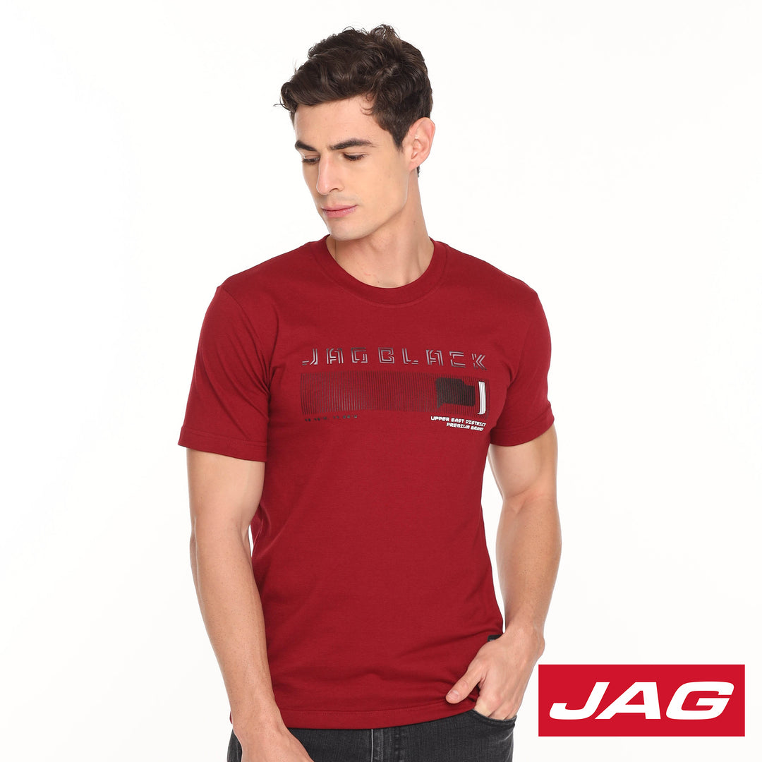 Jag Black Men's Round Neck Rugged Boxy 30KE2001