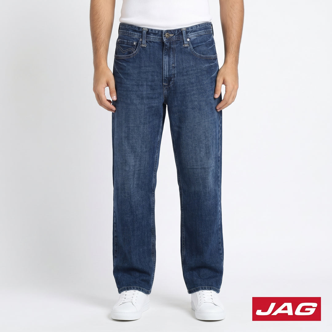 Jag Black Men’s Baggy Denim Jeans 30" Wide Straight Pants 190413K1