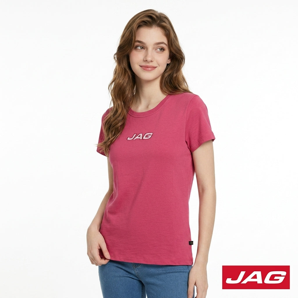 Jag Ladies Relaxed Fit Roundneck Branded Logo Shirt 83RG8000