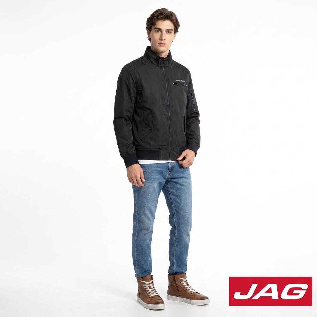 Jag Black Men’s Moto Fit Lightweight Bomber Jacket 57D9F000