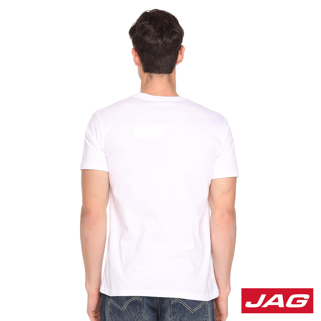 Jag Black Men's Round Neck Rugged Fit